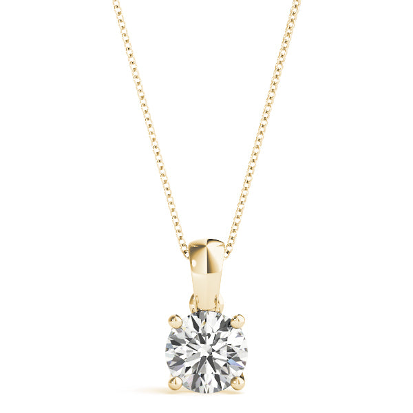 14K Yellow Gold 1 ct tw Solitaire Diamond Pendant