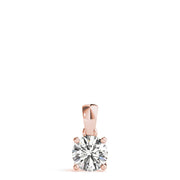 14K Rose Gold 1 ct tw Solitaire Diamond Pendant