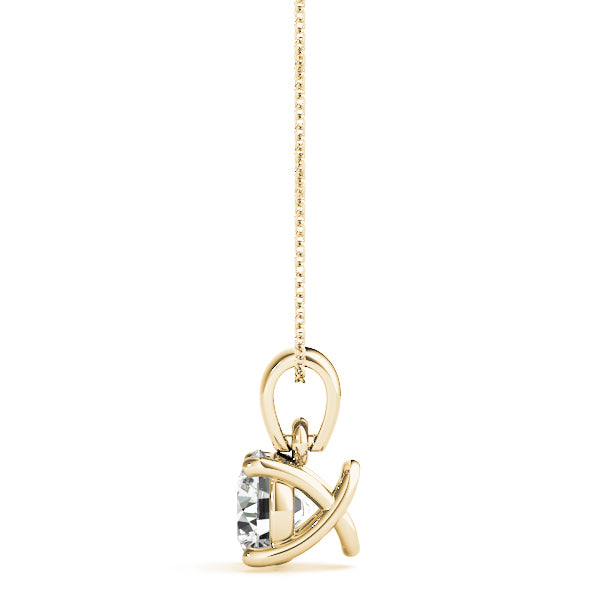 14K Yellow Gold 1 ct tw Solitaire Diamond Pendant