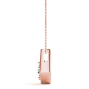 14K Rose Gold 1/2 ct tw Solitaire Diamond Pendant