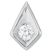 18K White Gold 1/2 ct tw Solitaire Diamond Pendant