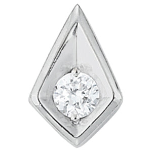 18K White Gold 1/2 ct tw Solitaire Diamond Pendant