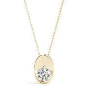 18K Yellow Gold 1/2 ct tw Solitaire Diamond Pendant