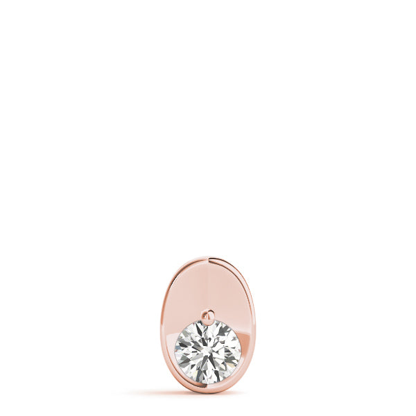14K Rose Gold 1/2 ct tw Solitaire Diamond Pendant