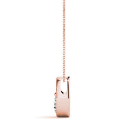 14K Rose Gold 1/2 ct tw Solitaire Diamond Pendant