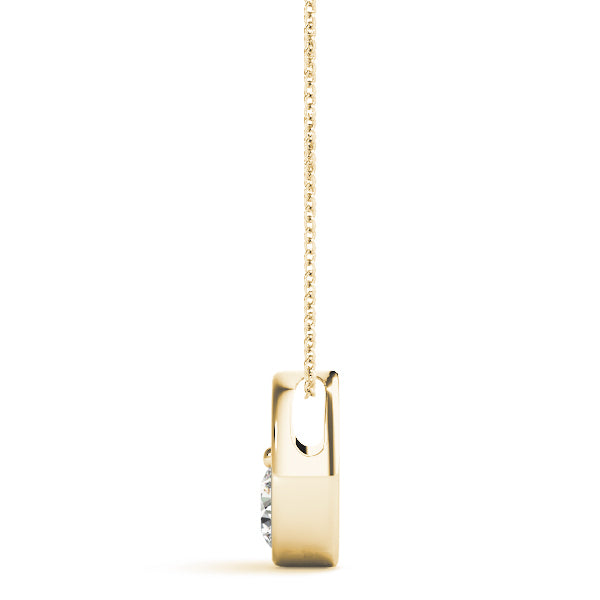 18K Yellow Gold 1/2 ct tw Solitaire Diamond Pendant