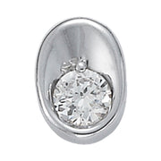 14K White Gold 1/2 ct tw Solitaire Diamond Pendant