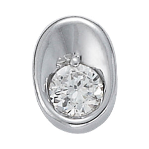 14K White Gold 1/2 ct tw Solitaire Diamond Pendant