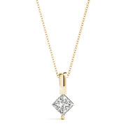14K Yellow Gold 1/20 CT Diamond Solitaire Pendant