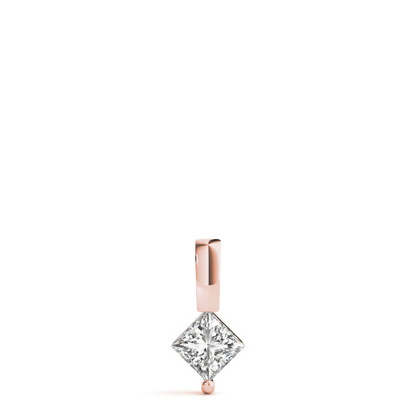 14K Rose Gold 1/20 ct tw Solitaire Diamond Pendant
