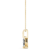 14K Yellow Gold 1/20 ct tw Solitaire Diamond Pendant