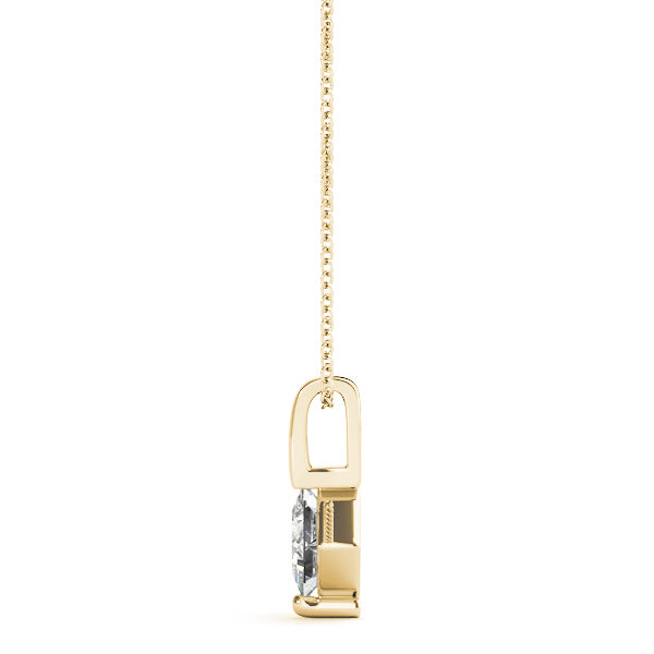 14K Yellow Gold 1/20 ct tw Solitaire Diamond Pendant
