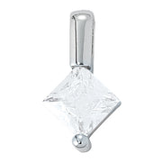 Square Diamond Solitaire Pendant