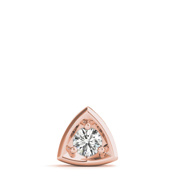 14K Rose Gold 1 ct tw Solitaire Diamond Pendant