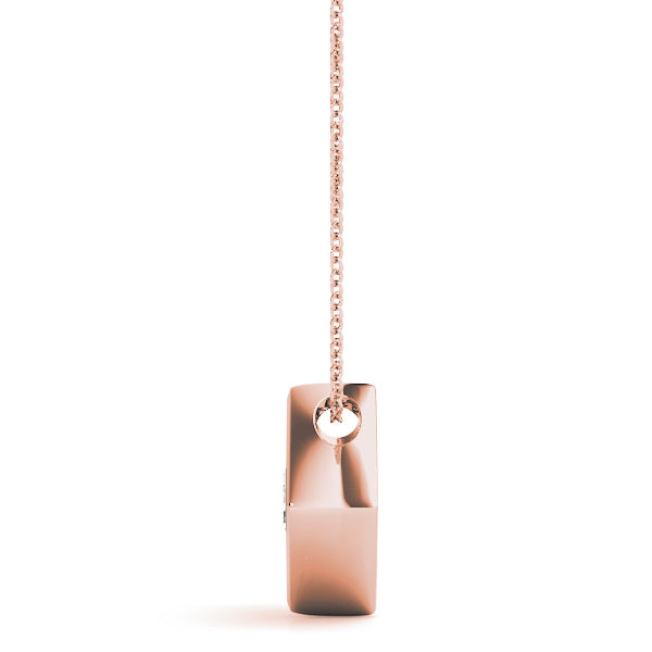 14K Rose Gold 1 ct tw Solitaire Diamond Pendant