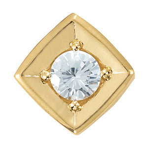 18K White Gold 1 ct tw Solitaire Diamond Pendant