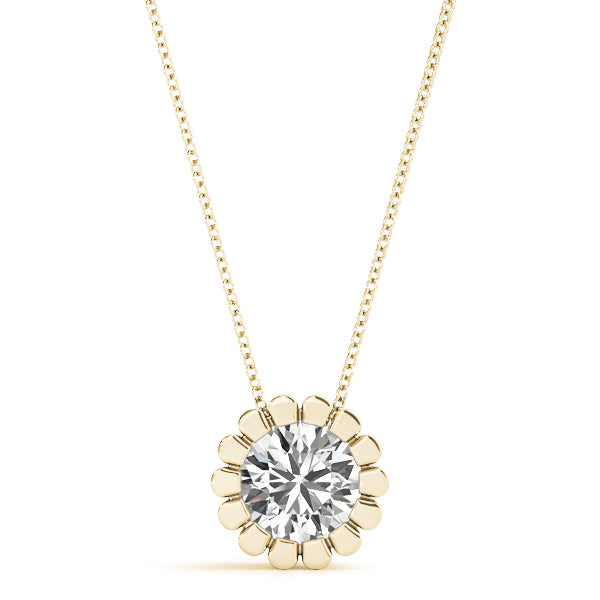 18K Yellow Gold 1 ct tw Solitaire Diamond Pendant