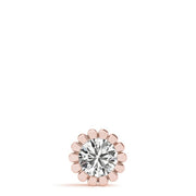 18K Rose Gold 1 ct tw Solitaire Diamond Pendant