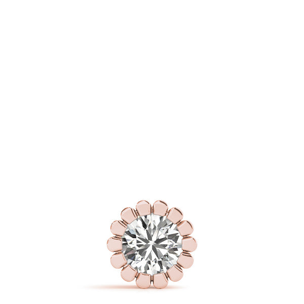 14K Rose Gold 1 ct tw Solitaire Diamond Pendant