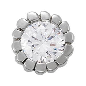 18K White Gold 1 ct tw Solitaire Diamond Pendant