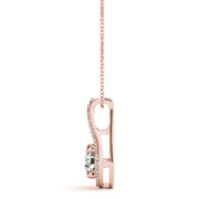 18K Rose Gold 1 1/6 ct tw Solitaire Diamond Pendant