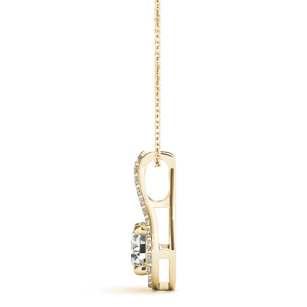14K Yellow Gold 1 1/6 ct tw Solitaire Diamond Pendant