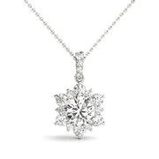 Diamond Round Halo Pendant