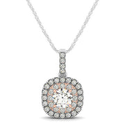 Round Diamond Halo Pendant