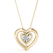 14K Yellow Gold 0.5 CT Diamond Solitaire Pendant