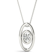 0.1CT Round Diamond Solitaire Pendant