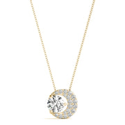 14K Yellow Gold 1/3 ct tw Solitaire Diamond Pendant