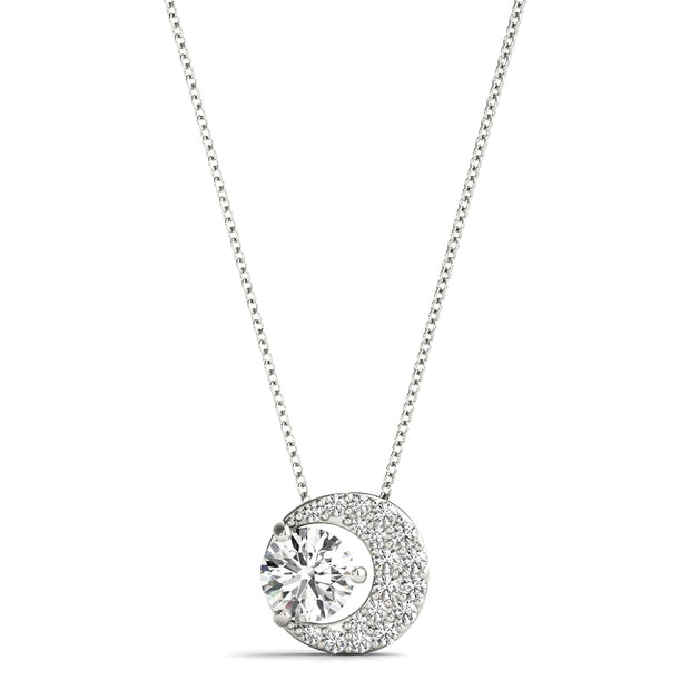 Multi-Diamond Round Solitaire Pendant