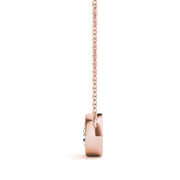 18K Rose Gold 1 ct tw Solitaire Diamond Pendant