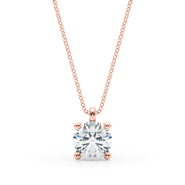 14K Rose Gold 1ct Round Diamond Ring