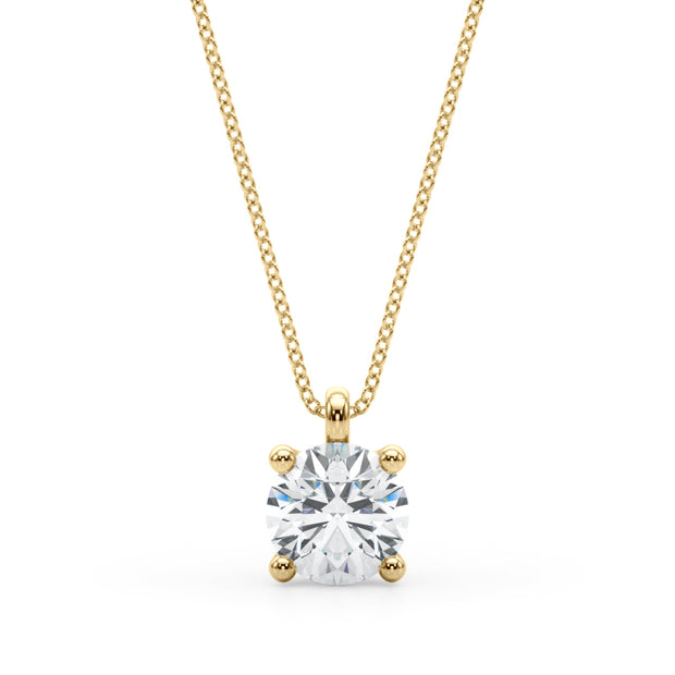 14K Yellow Gold 1ct Round Diamond Ring