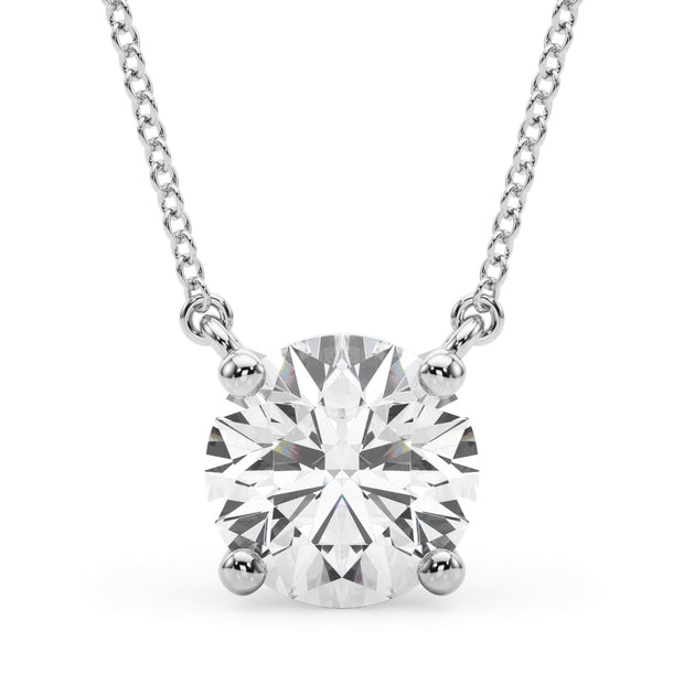 1.0 CT Round Diamond Solitaire Pendant