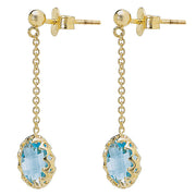 Ladies Fashion Gemstone Earrings