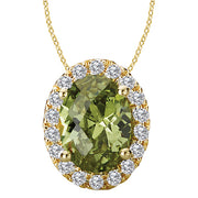 Ladies Fashion Gemstone and Diamond Pendant