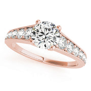 Single Row Diamond Engagement Ring