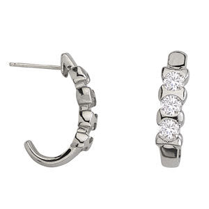 Three Stone Diamond Earring