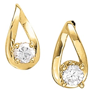 Platinum 1/4 ct tw All Studs & Stud Mounts Diamond Earring