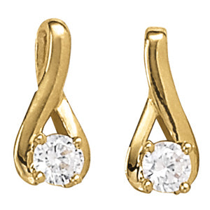 0.33 CT Round Diamond Stud Earring