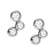 Three Stone Diamond Earring