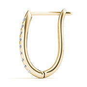 18K Yellow Gold 1 ct tw J-Hoops Diamond Earring