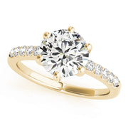 Single Row Diamond Engagement Ring