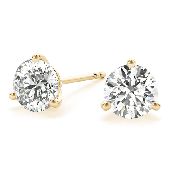 18K Yellow Gold 1/2 ct tw All Studs & Stud Mounts Diamond Earring
