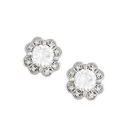 18K White Gold 1/2 ct tw Halo Diamond Earring