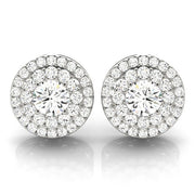 Platinum 1 ct tw Halo Diamond Earring