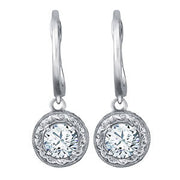 Platinum 1/2 ct tw All Studs & Stud Mounts Diamond Earring