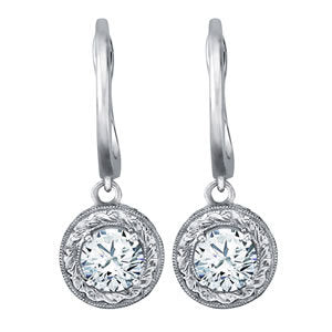 Round Diamond 14K Gold Single Stud Earring